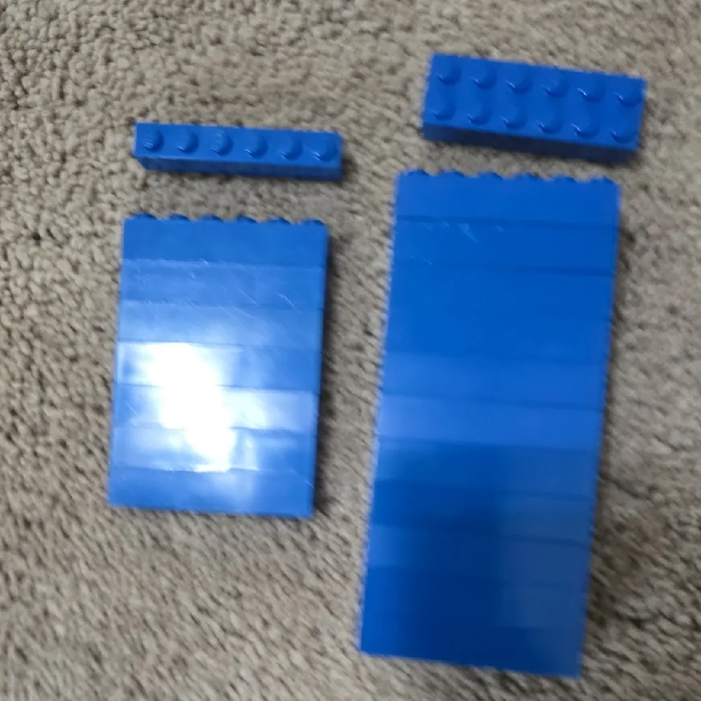 LEGO Bundle of Blue and Orange Building Blocks Set with Container